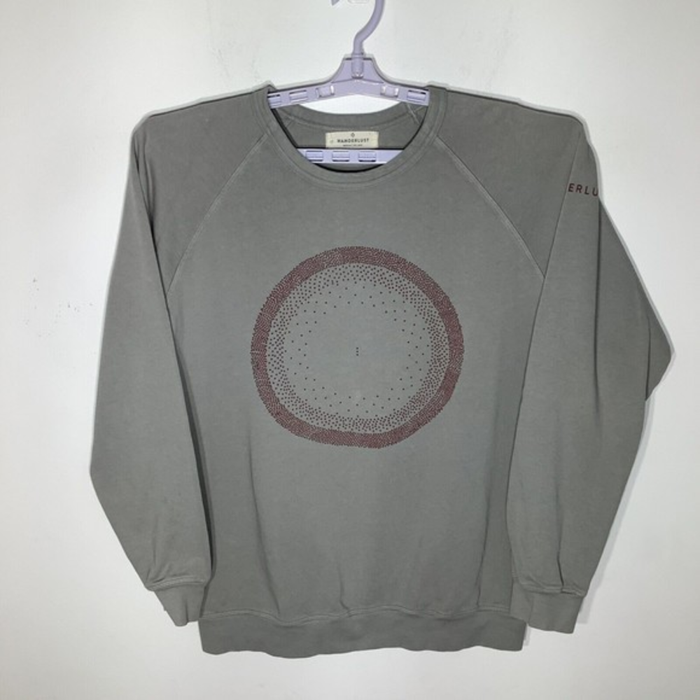 Wanderlust Womens Long‎ Sleeve Sweatshirt Grey Size Medium